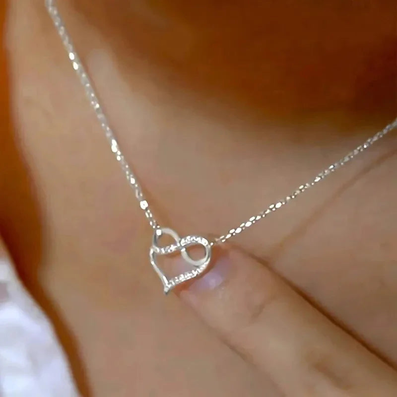 Infinity Heart Pendant Necklace – Delicate Gold Chain