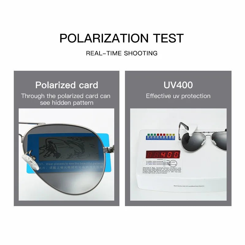 Classic Aviator Sunglasses for Men – Polarized UV400