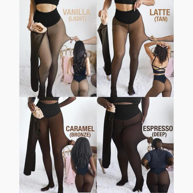 Thermal Base Layer Pants with Leather Effect – Winter