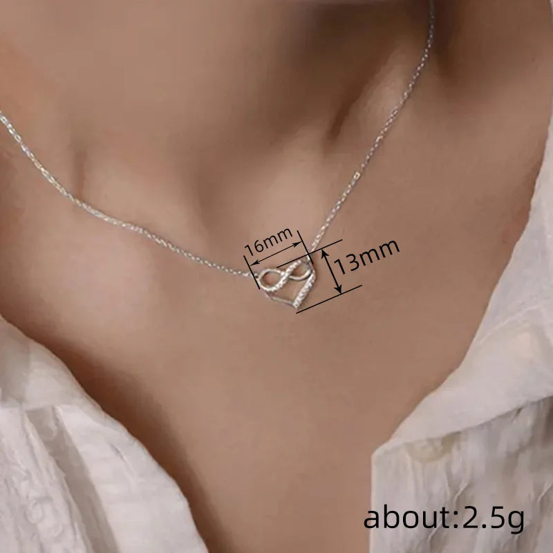 Infinity Heart Pendant Necklace – Delicate Gold Chain