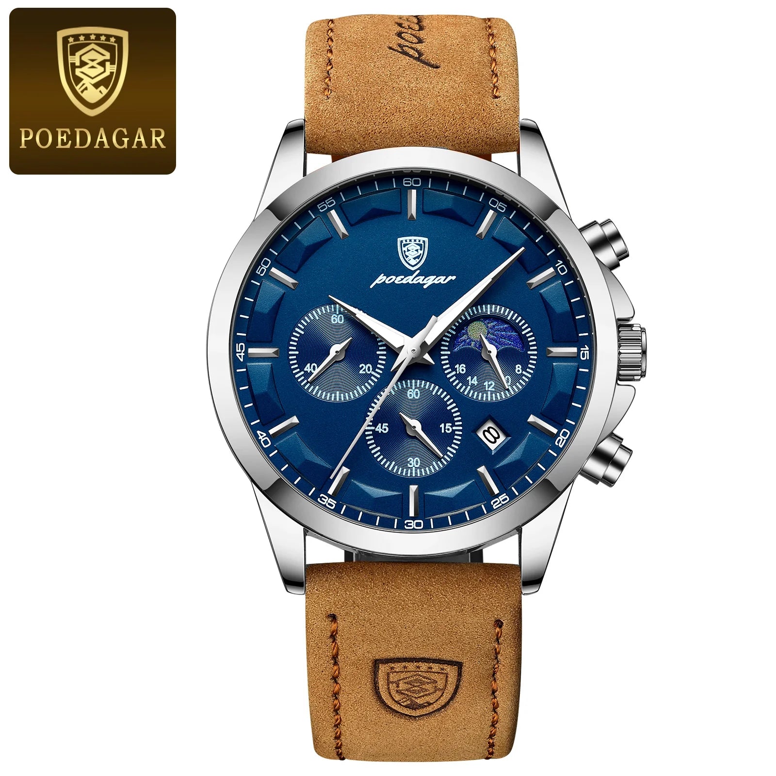 POEDAGAR watch – angled view showing luminous hands